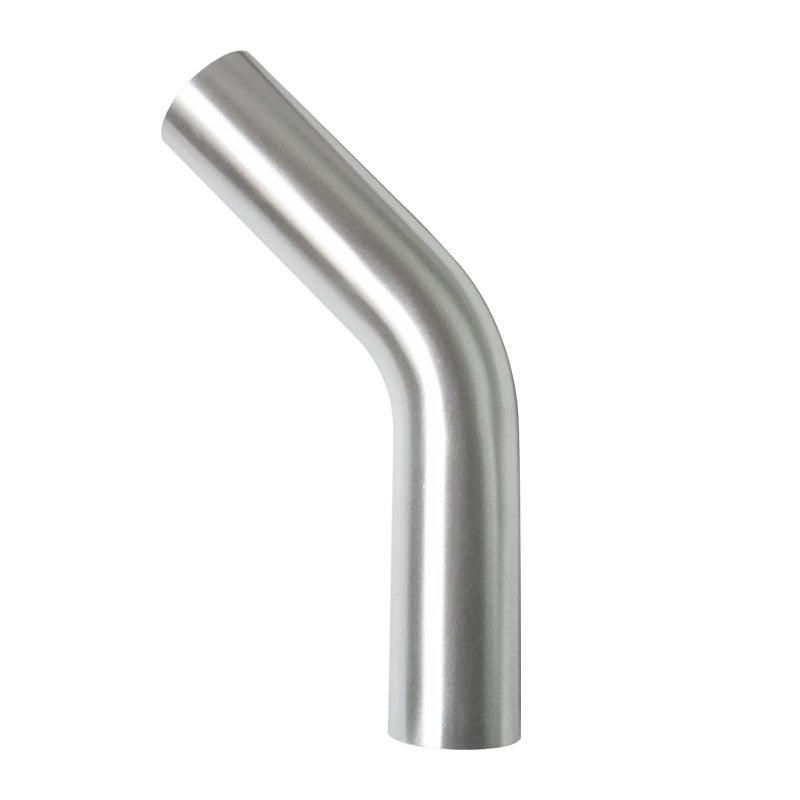 AC PERFORMANCE 2" (51mm) OD 45 Degree Aluminum Elbow Intercooler Pipe Air Intake Tube, 1.5D Radius, Brushed Finish - Image 1